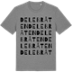 Mid Heather Gray t-shirt med Delebråten ordlek t-shirt