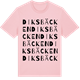 Pink Cotton t-shirt med Diksbäcken ordlek t-shirt