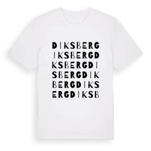 Diksberg ordlek t-shirt – ekologisk bomull t-shirt från PinShirt
