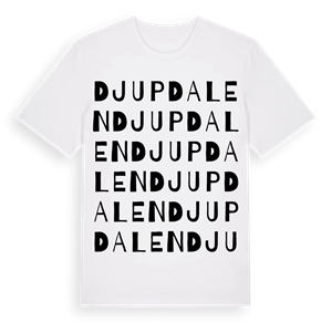 Djupdalen ordlek t-shirt – ekologisk bomull t-shirt från PinShirt