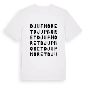 Djupnoret ordlek t-shirt – ekologisk bomull t-shirt från PinShirt
