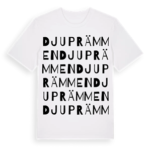 Djuprämmen ordlek t-shirt – ekologisk bomull t-shirt från PinShirt