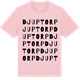 Pink Cotton t-shirt med Djuptorp ordlek t-shirt