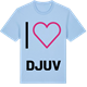 Blue Soul t-shirt med Jag älskar Djuv t-shirt stort tryck