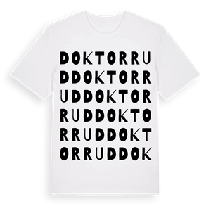 Doktorrud ordlek t-shirt – ekologisk bomull t-shirt från PinShirt