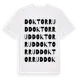White t-shirt med Doktorrud ordlek t-shirt
