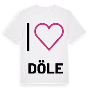 Jag älskar Döle t-shirt stort tryck – ekologisk bomull t-shirt från PinShirt