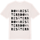 Vintage White t-shirt med Domaresätern ordlek t-shirt