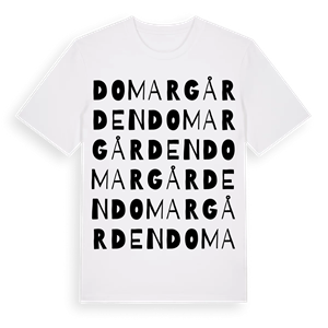 Domargården ordlek t-shirt – ekologisk bomull t-shirt från PinShirt