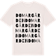 Vintage White t-shirt med Domargården ordlek t-shirt