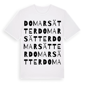 Domarsätter ordlek t-shirt – ekologisk bomull t-shirt från PinShirt