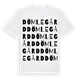 White t-shirt med Dömle gård ordlek t-shirt