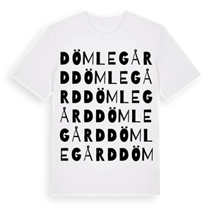 Dömle gård ordlek t-shirt – ekologisk bomull t-shirt från Pinshirt