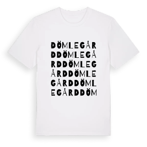 Dömle gård ordlek t-shirt – ekologisk bomull t-shirt från PinShirt