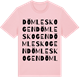 Pink Cotton t-shirt med Dömleskogen ordlek t-shirt