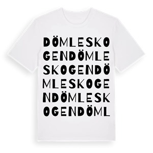 Dömleskogen ordlek t-shirt – ekologisk bomull t-shirt från Pinshirt