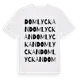 White t-shirt med Domlyckan ordlek t-shirt