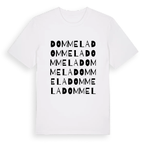 Dommela ordlek t-shirt – ekologisk bomull t-shirt från PinShirt