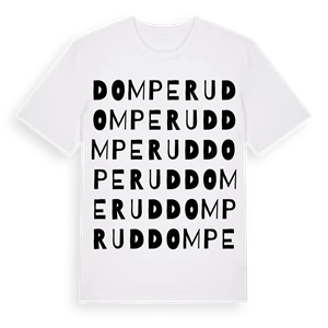 Domperud ordlek t-shirt – ekologisk bomull t-shirt från Pinshirt