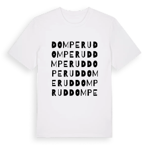 Domperud ordlek t-shirt – ekologisk bomull t-shirt från PinShirt