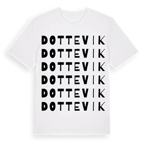 Dottevik ordlek t-shirt – ekologisk bomull t-shirt från Pinshirt