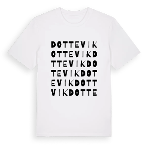 Dottevik ordlek t-shirt – ekologisk bomull t-shirt från PinShirt