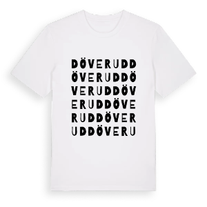 Döverud ordlek t-shirt – ekologisk bomull t-shirt från PinShirt