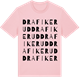 Pink Cotton t-shirt med Drafikerud ordlek t-shirt