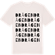 Vintage White t-shirt med Drågen ordlek t-shirt