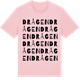 Pink Cotton t-shirt med Drågen ordlek t-shirt