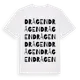 White t-shirt med Drågen ordlek t-shirt