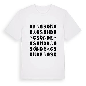 Dragsön ordlek t-shirt – ekologisk bomull t-shirt från PinShirt