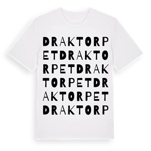 Draktorpet ordlek t-shirt – ekologisk bomull t-shirt från PinShirt