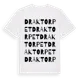 White t-shirt med Draktorpet ordlek t-shirt