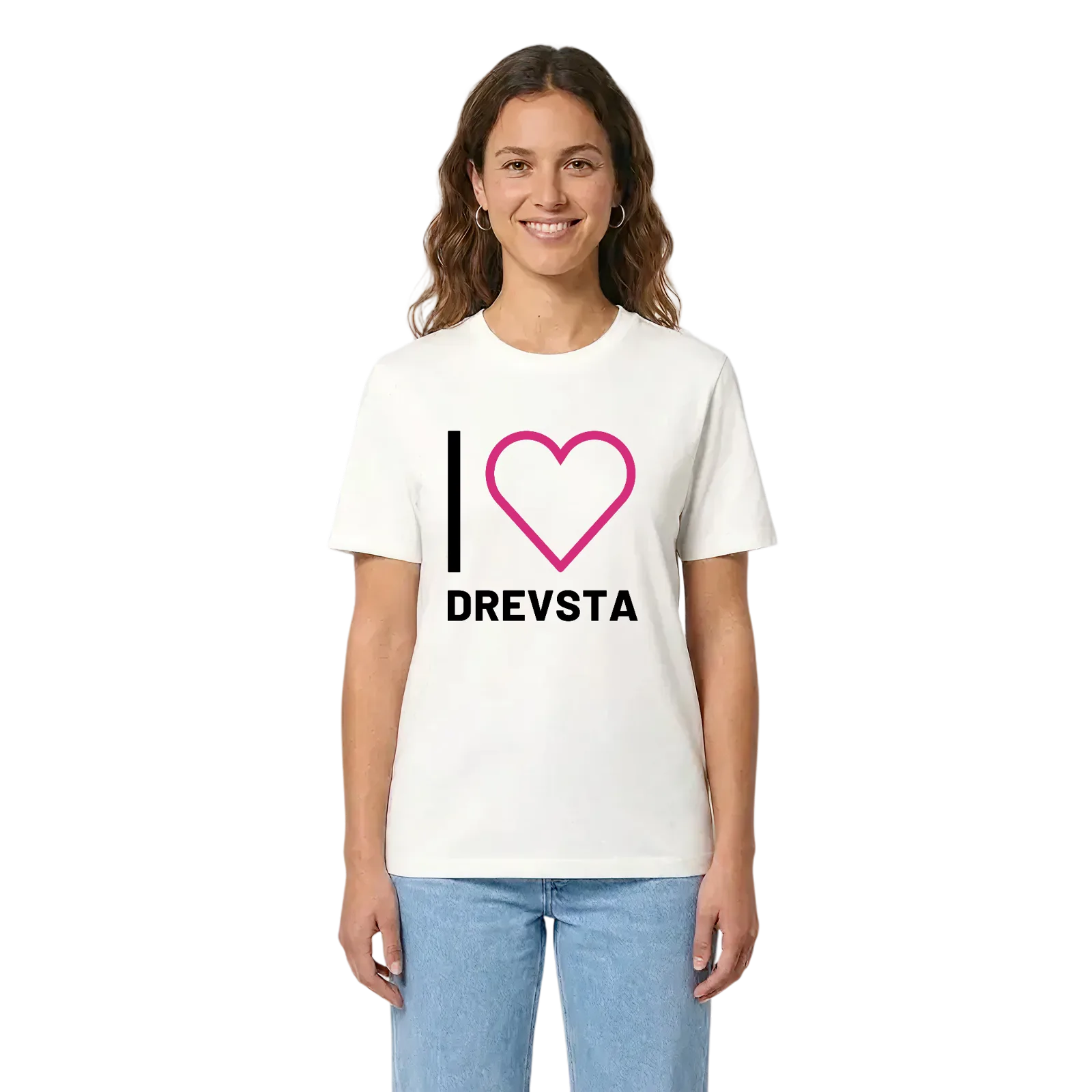Jag älskar Drevsta t-shirt stort tryck – White, i miljö