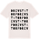 Vintage White t-shirt med Drevstatorp ordlek t-shirt