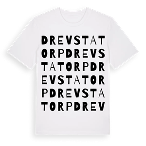 Drevstatorp ordlek t-shirt – ekologisk bomull t-shirt från PinShirt