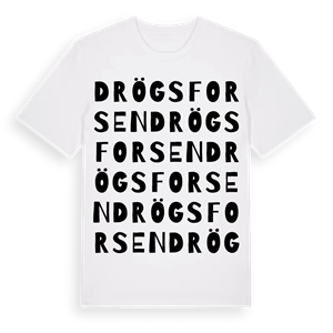 Drögsforsen ordlek t-shirt – ekologisk bomull t-shirt från Pinshirt