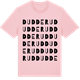 Pink Cotton t-shirt med Dudderud ordlek t-shirt