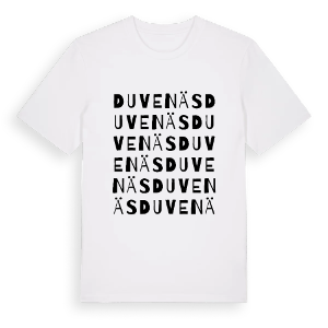 Duvenäs ordlek t-shirt – ekologisk bomull t-shirt från PinShirt