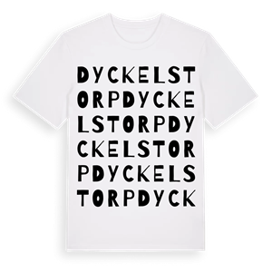 Dyckelstorp ordlek t-shirt – ekologisk bomull t-shirt från PinShirt