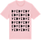 Pink Cotton t-shirt med Dye ordlek t-shirt