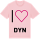 Pink Cotton t-shirt med Jag älskar Dyn t-shirt stort tryck