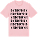 Pink Cotton t-shirt med Dyn ordlek t-shirt