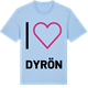 Blue Soul t-shirt med Jag älskar Dyrön t-shirt stort tryck