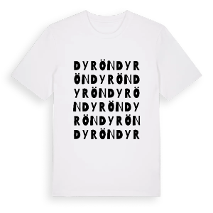 Dyrön ordlek t-shirt – ekologisk bomull t-shirt från PinShirt