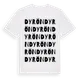 White t-shirt med Dyrön ordlek t-shirt