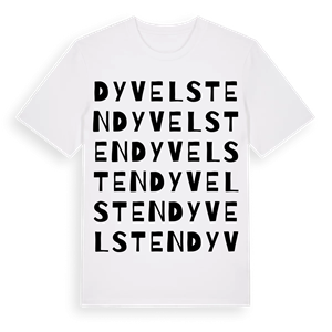 Dyvelsten ordlek t-shirt – ekologisk bomull t-shirt från PinShirt