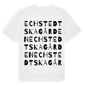 Echstedtska gården ordlek t-shirt – ekologisk bomull t-shirt från PinShirt