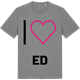 Mid Heather Gray t-shirt med Jag älskar Ed t-shirt stort tryck
